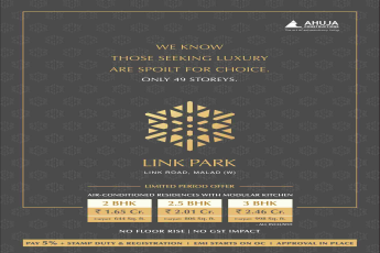 Book air conditioned residences with modular kitchen at Ahuja Link Park in Mumbai